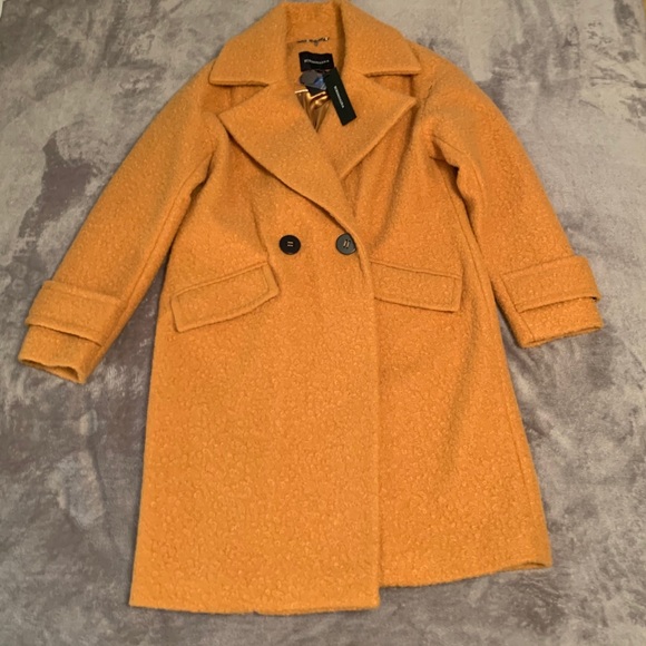 BCBGMAXAZRIA: MARIGOLD BUTTON OVERSIZED PEACOAT - Picture 6 of 12